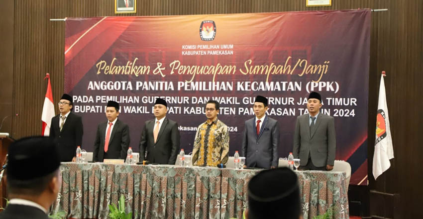 KPU Pamekasan Lantik 65 PPK Terpilih untuk Pilkada&nbsp;2024