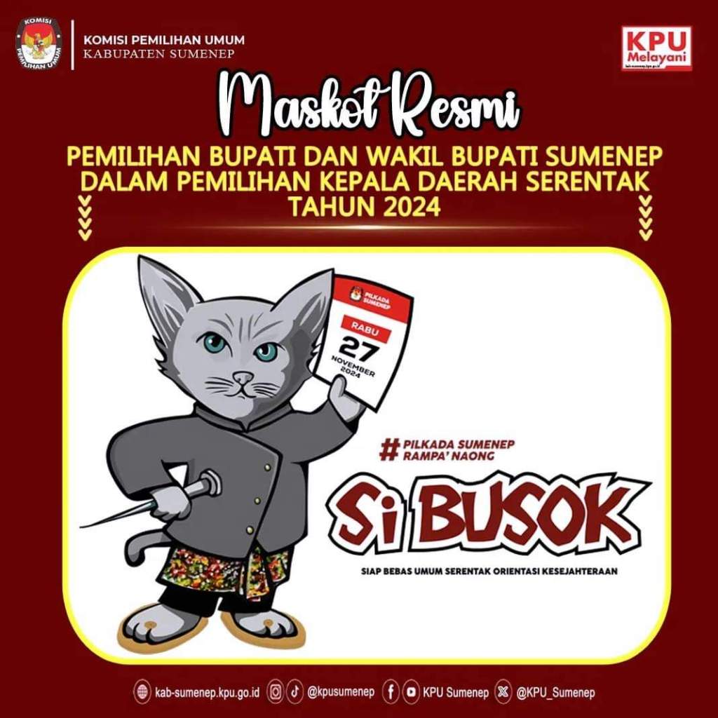 KPU Sumenep Pilih Kucing Busok Sebagai Maskot Pilkada 2024, Ini&nbsp;Maknanya
