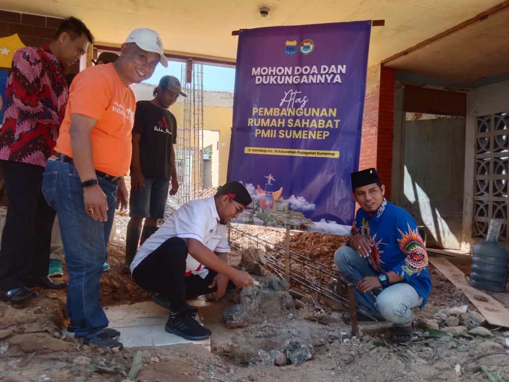 Bupati Sumenep Achmad Fauzi Wongsojudo Resmikan Peletakan Batu Pertama Rumah Sahabat&nbsp;PMII